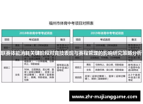 联赛体能消耗关键阶段对竞技表现与赛程管理的影响研究策略分析 联赛体能消耗关键阶段对竞技表现与赛程管理的影响研究策略分析